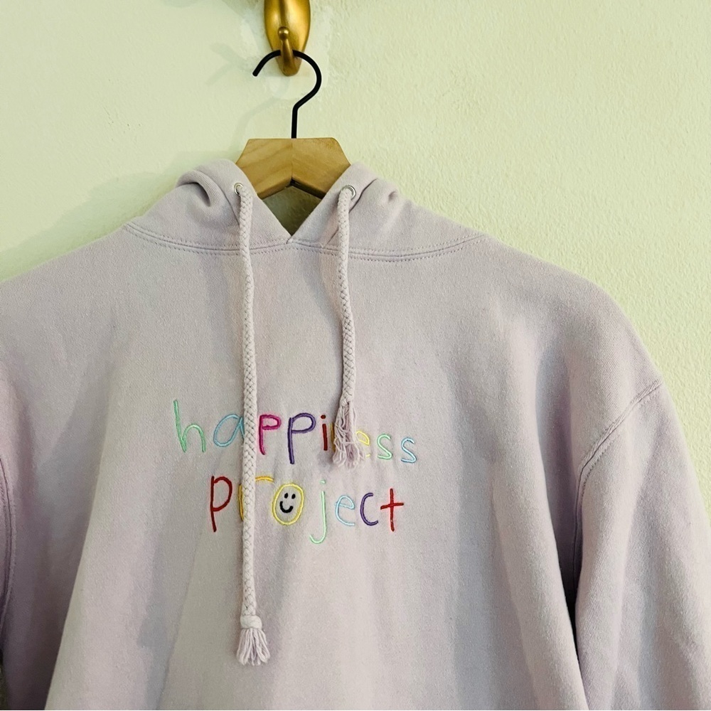 Happiness Project Men's Lavender Hoodie Hooded Sweater Size Small - Picture 4 of 6